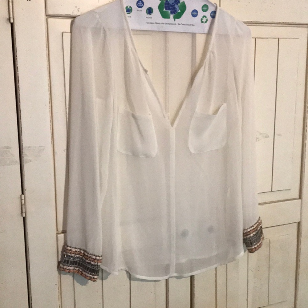 Zara beaded blouse